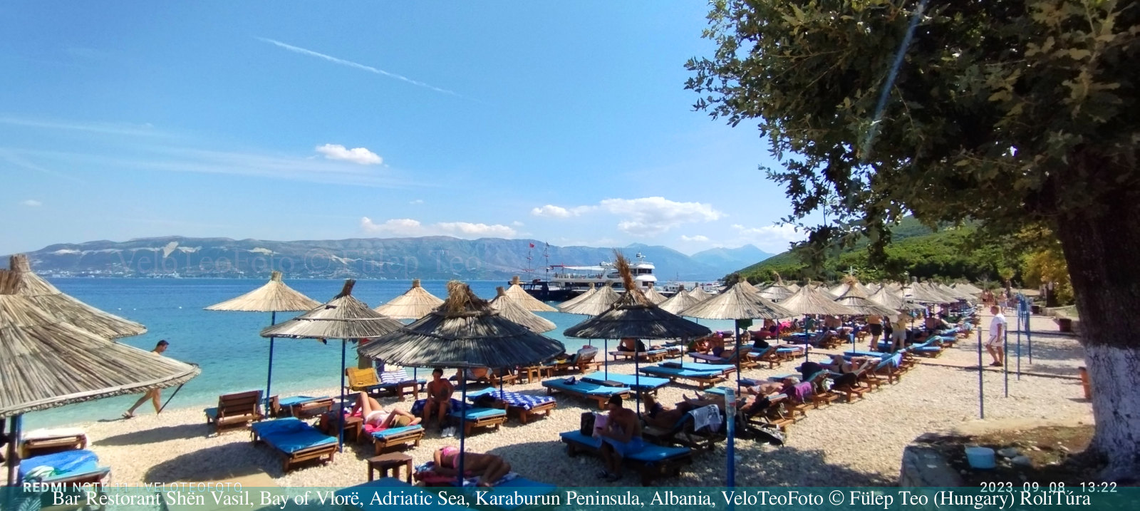 Karaburun-félsziget, Vlorai-öböl, Adriai-tenger, Albánia.